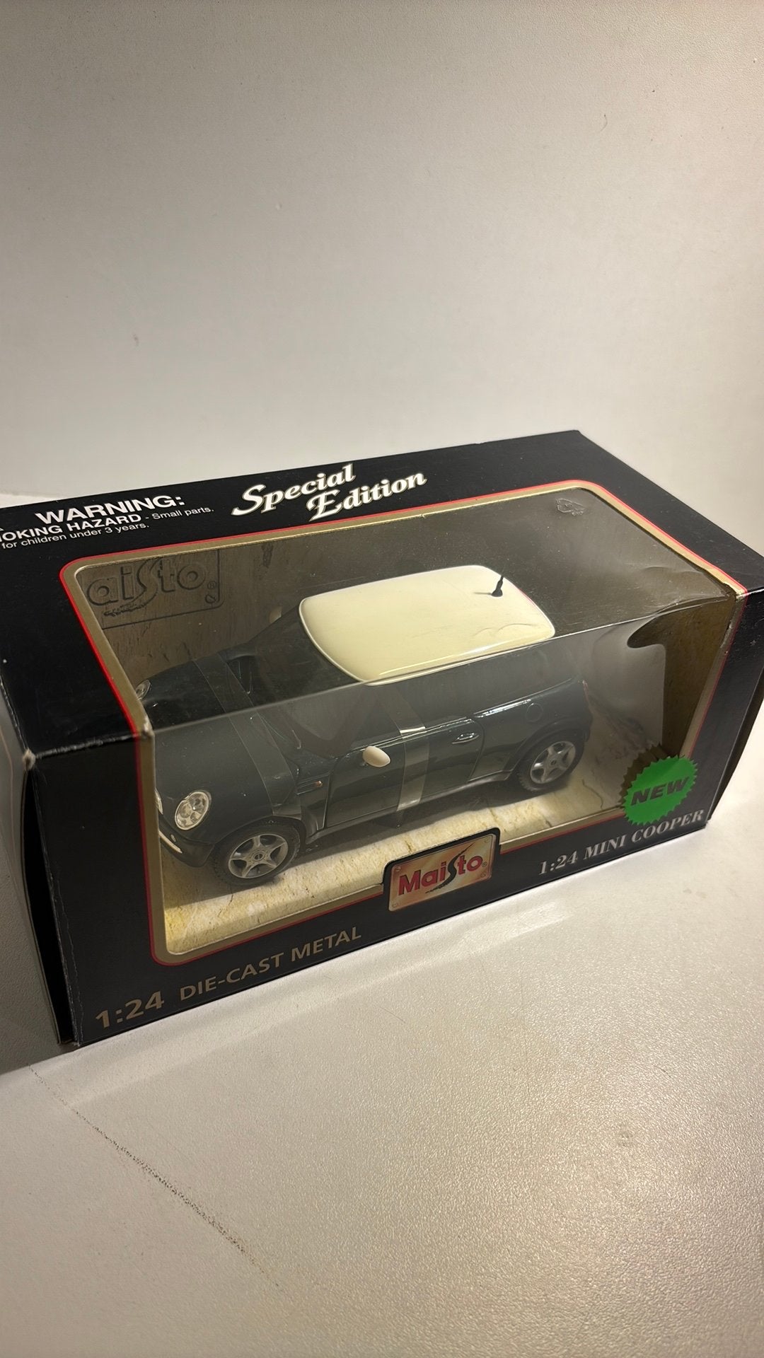 Mini cooper green maisto 1.24, Maisto, Ophalen of Verzenden, A, A