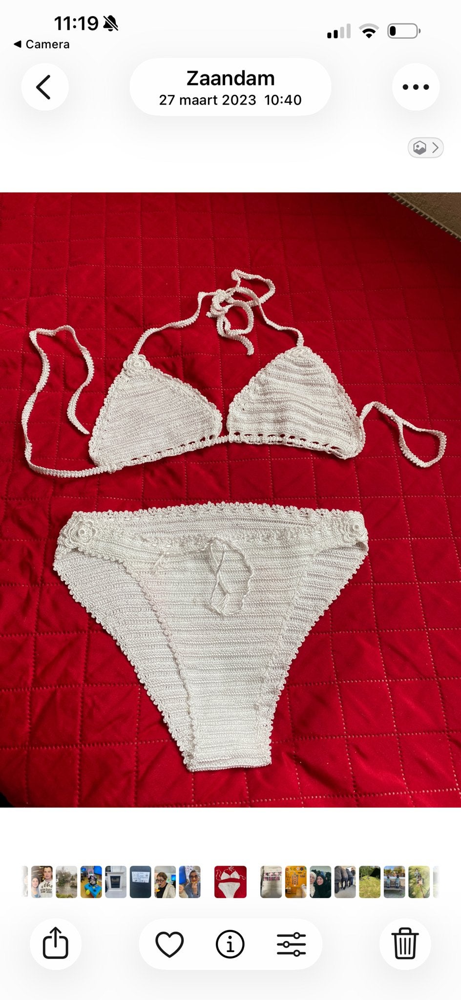 Handgemaakte Bikini - Nieuw - Maat 36/38 - Zeer Goede Kwalit, Ophalen of Verzenden, Nieuw, Wit, Bikini