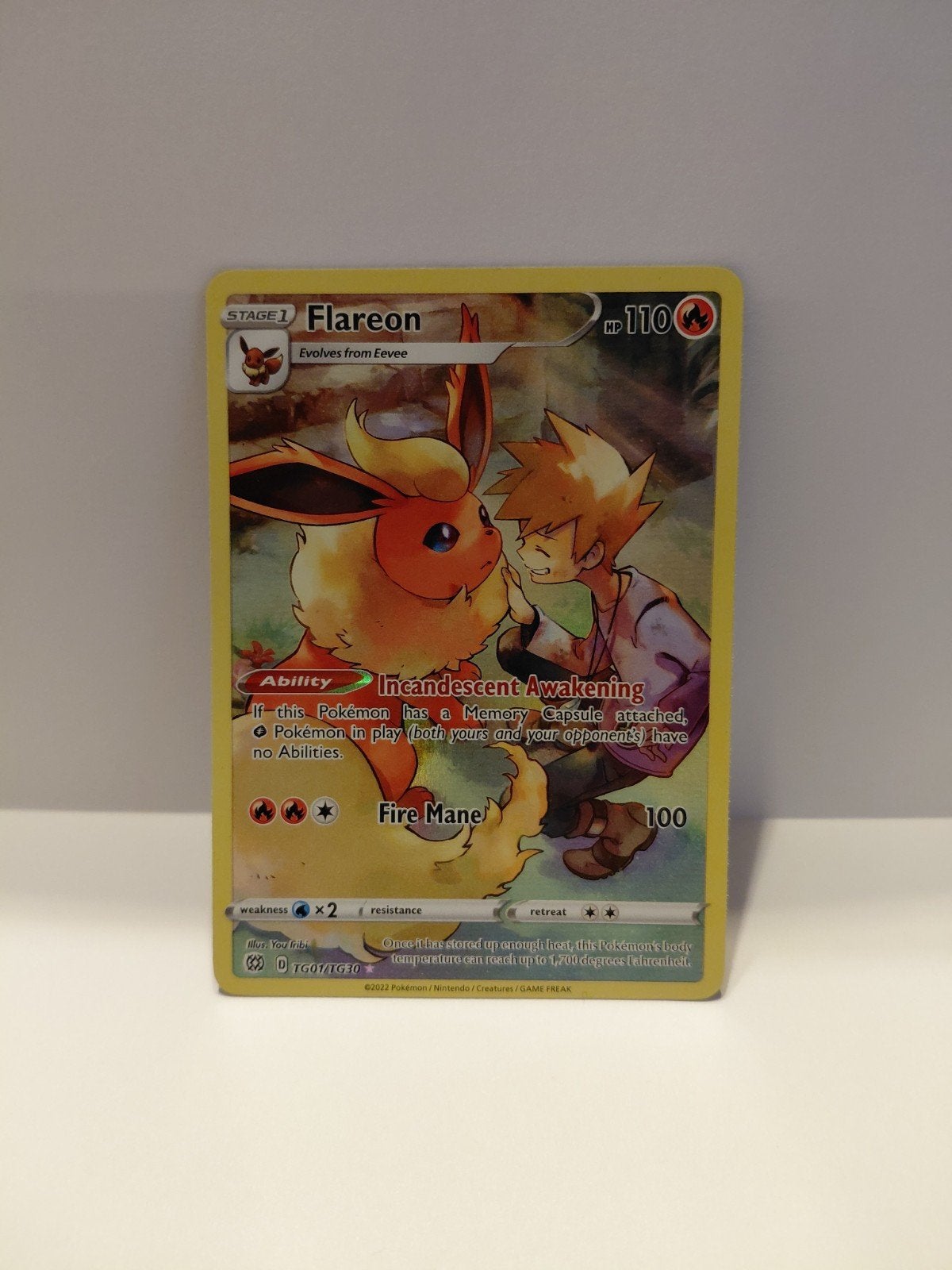 Flareon, Hobby en Vrije tijd, Ophalen of Verzenden, Zo goed als nieuw, Losse kaart