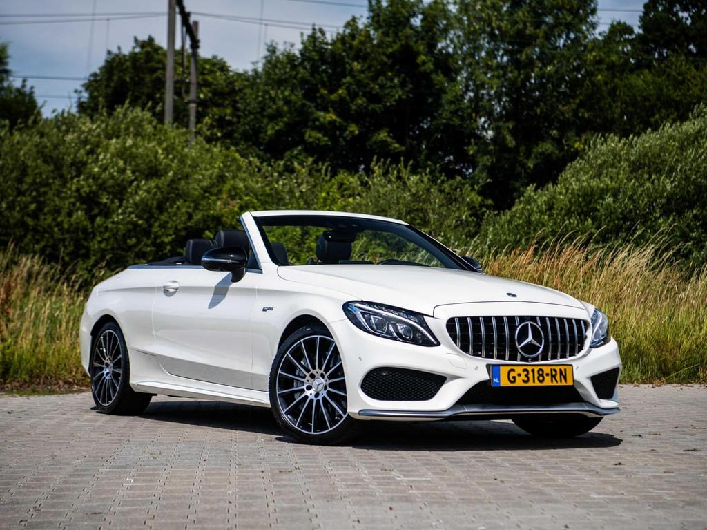 Mercedes C-klasse Cabrio C43 AMG 367PK Speedshift 4MATIC Bur, Auto's, Mercedes-Benz, 1770 kg, 4 stoelen, Leder, Bedrijf