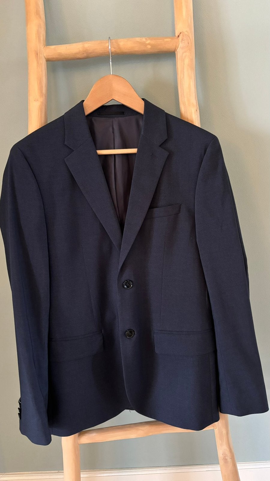 H&M blazer donker blauw maat 46 Zgan!, Ophalen of Verzenden, Zo goed als nieuw, Maat 46 (S) of kleiner, Blauw