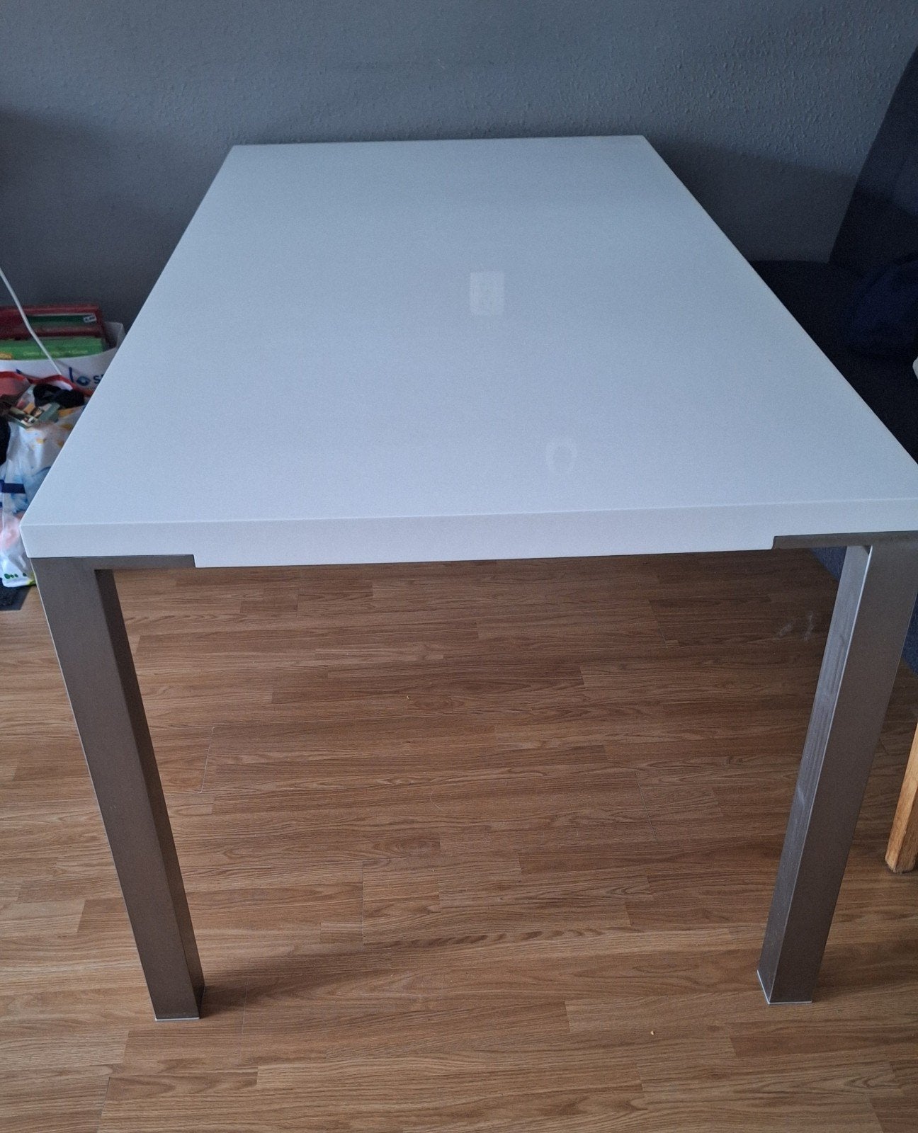 Eettafel hoogglans wit, Huis en Inrichting, Ophalen, Gebruikt, Vijf personen of meer, 150 tot 200 cm