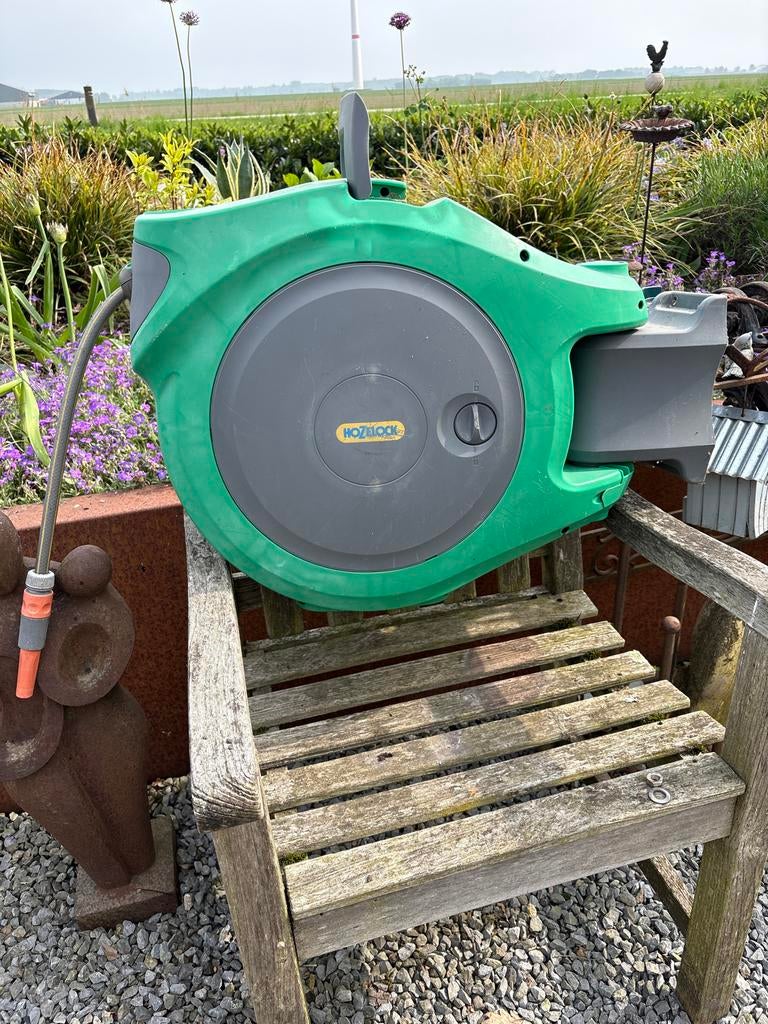 Slangenhaspel Hozelock 25 m, Ophalen, Gebruikt, Tuinslanghaspel