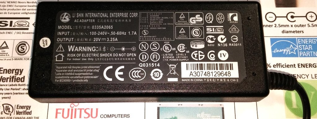 Li-Shin LSE 0335A2065 20V 3.25A 65W Adapter 40W 2A Lenovo, Ophalen of Verzenden, Zo goed als nieuw, Lenovo origineel