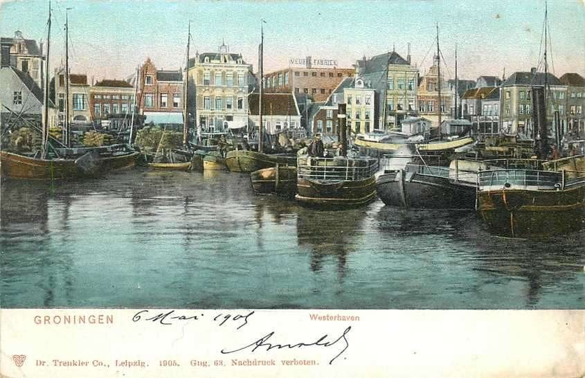 300-284-033 Groningen Westerhaven, Verzenden, Voor 1920, Groningen