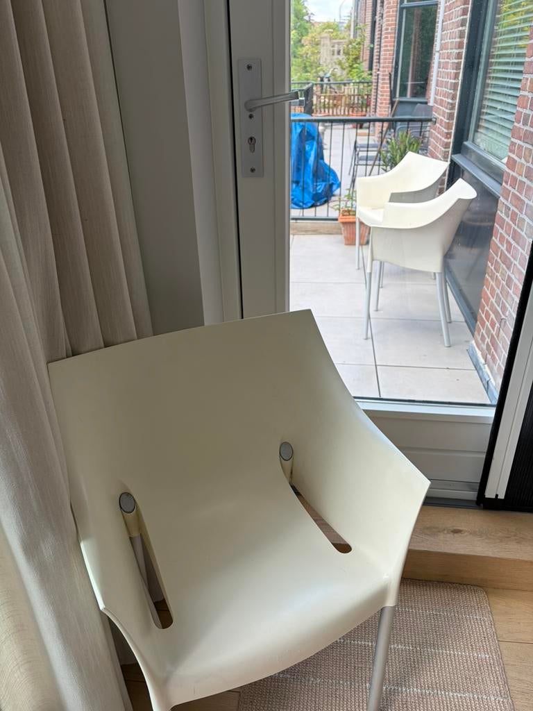 Kartell Dr. No stoelen. 8x voor 100,-, Ophalen, Zo goed als nieuw, Aluminium, Stapelbaar
