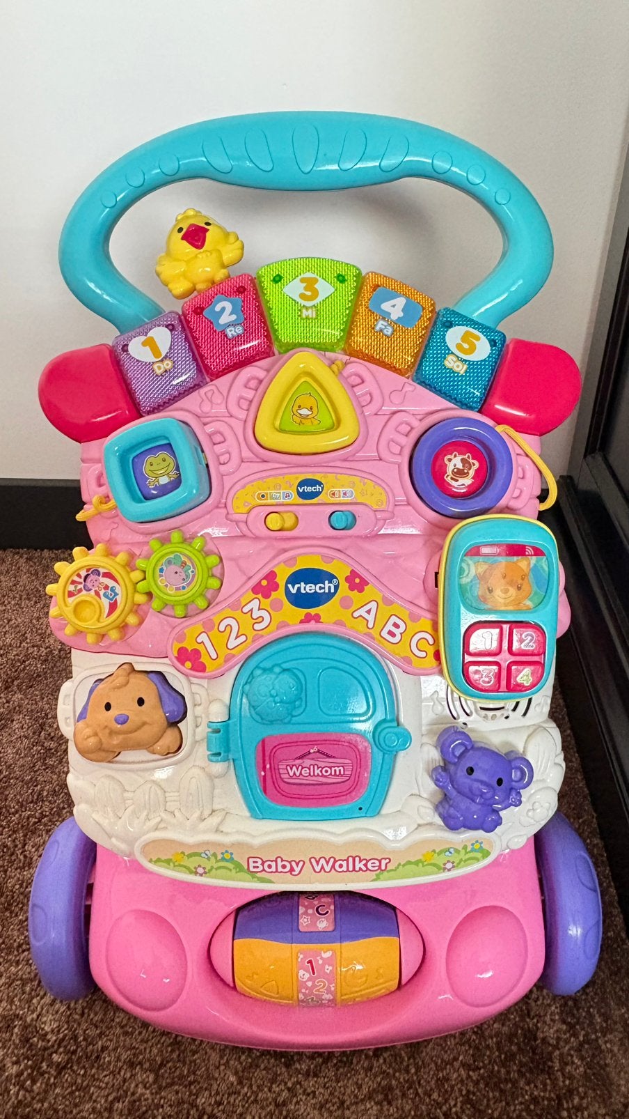 VTech 2 in 1 Baby Walker loopwagen roze, Ophalen, Zo goed als nieuw, 6 maanden tot 2 jaar
