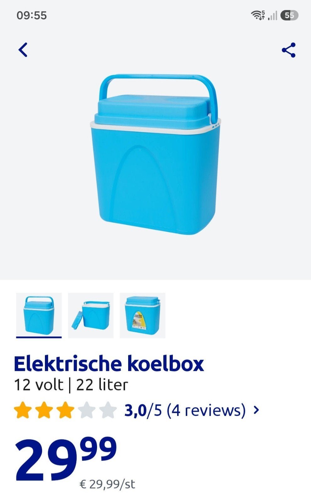 koelbox nieuw, Huis en Inrichting, Ophalen, Nieuw, Blauw, Overige typen