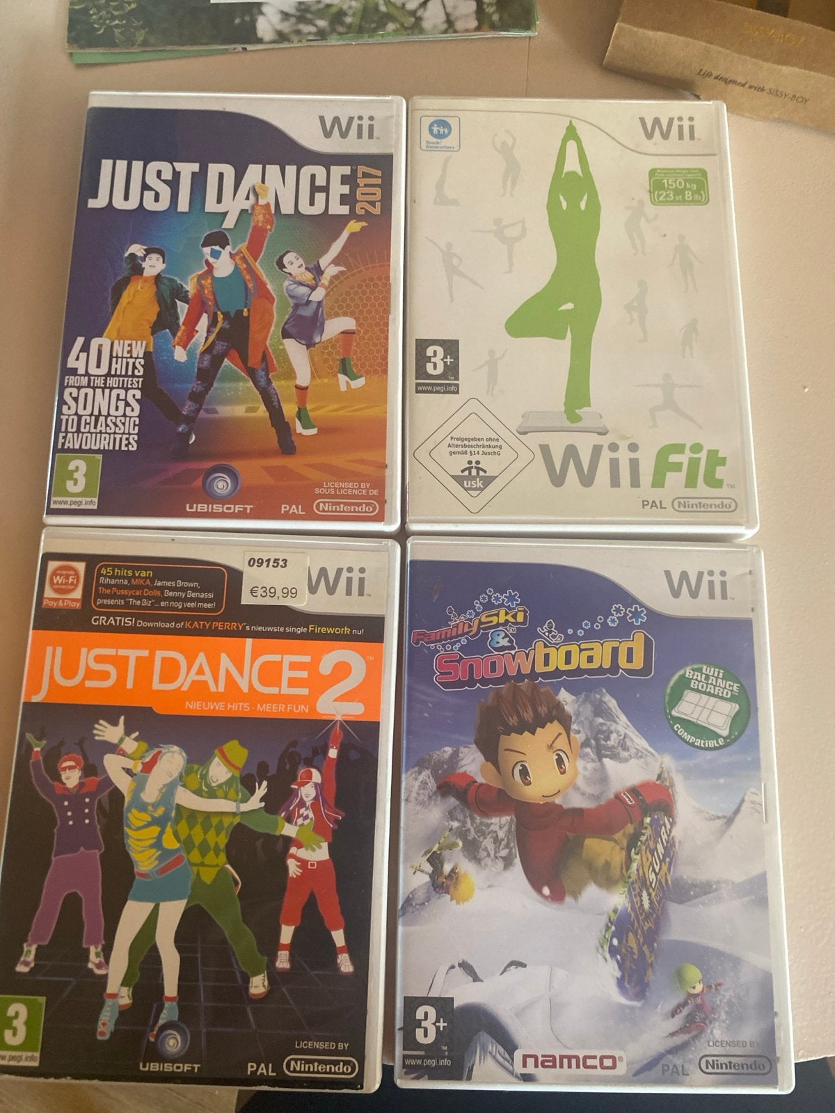Wii Games: Just Dance 2017, Just Dance 2, Wii Fit, Family Sk, Ophalen, Gebruikt, Eén computer, Sport