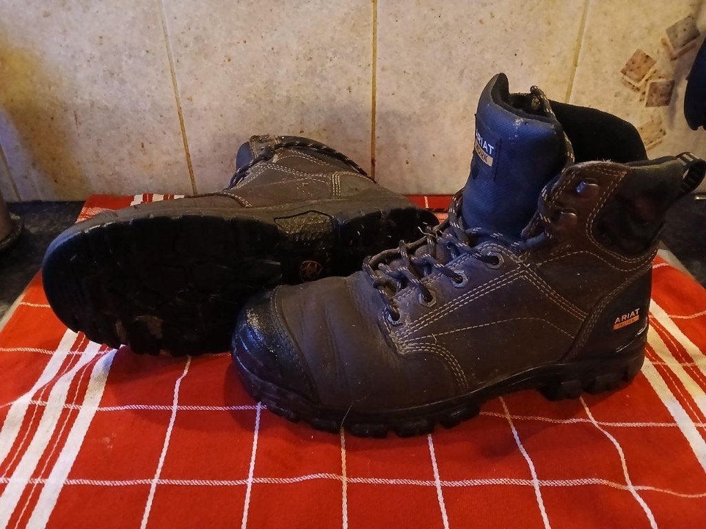 Ariat werkschoenen met stalen neus, Dieren en Toebehoren, Verzenden, Zo goed als nieuw, Schoeisel, Bruin
