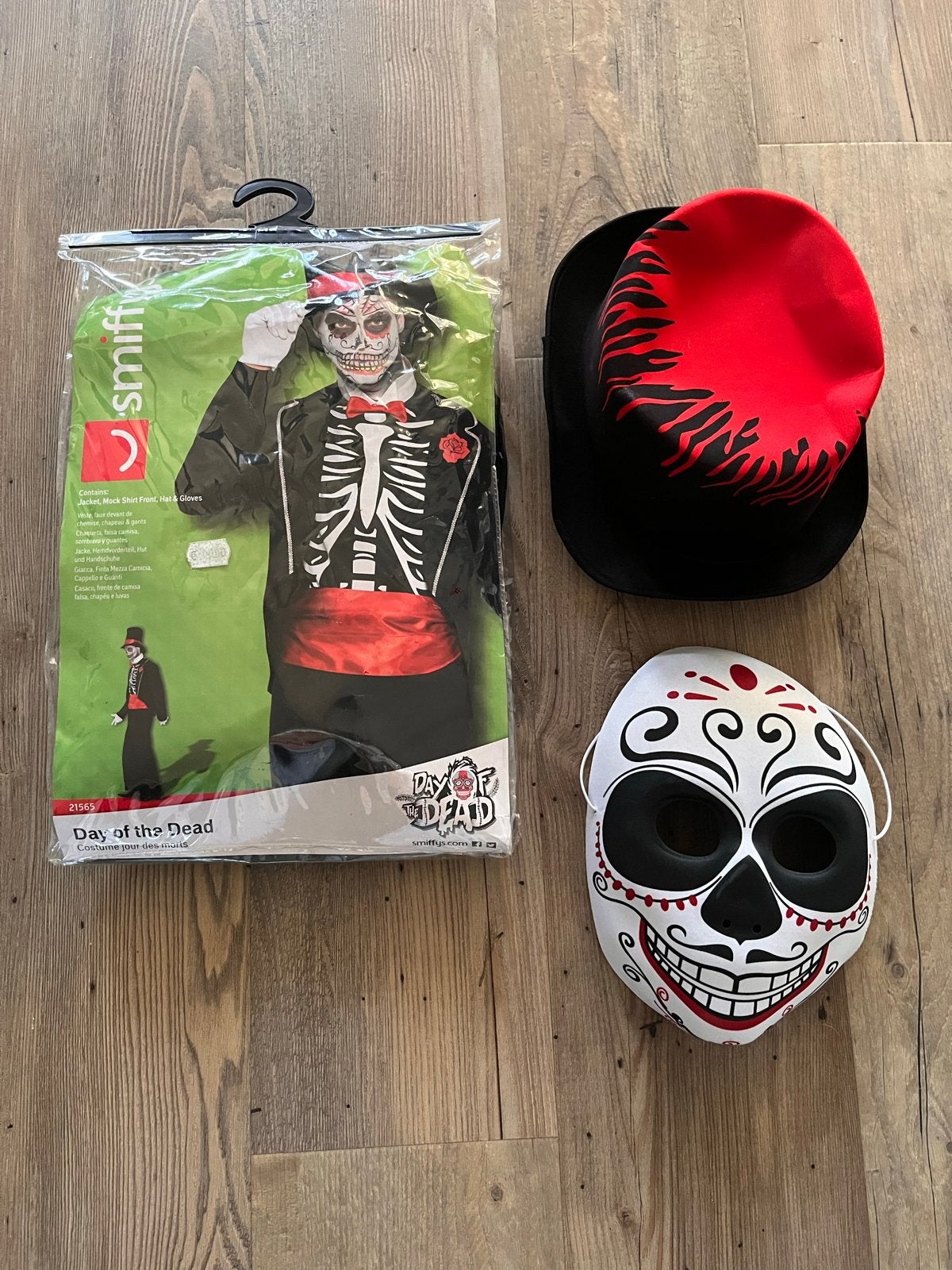 Day of the Dead Halloween kostuum (M) met hoed en masker, Kleding | Heren, Maat 48/50 (M), Ophalen of Verzenden, Zo goed als nieuw