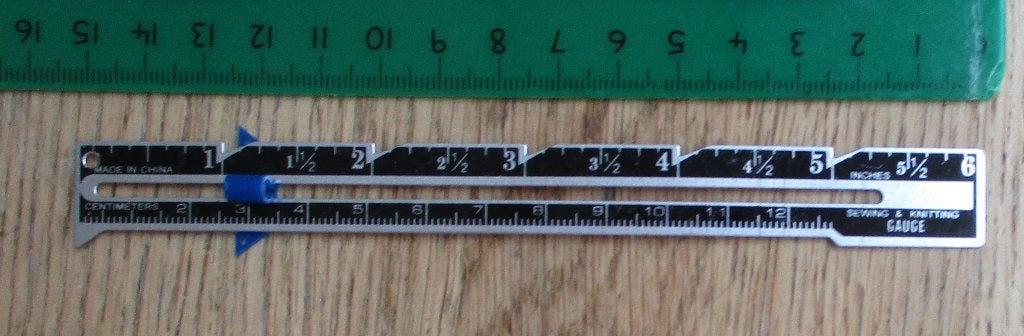 Gauge Sewing and knitting meetlatje 12 cm/ 6 inch, Ophalen of Verzenden, Zo goed als nieuw, Overige typen