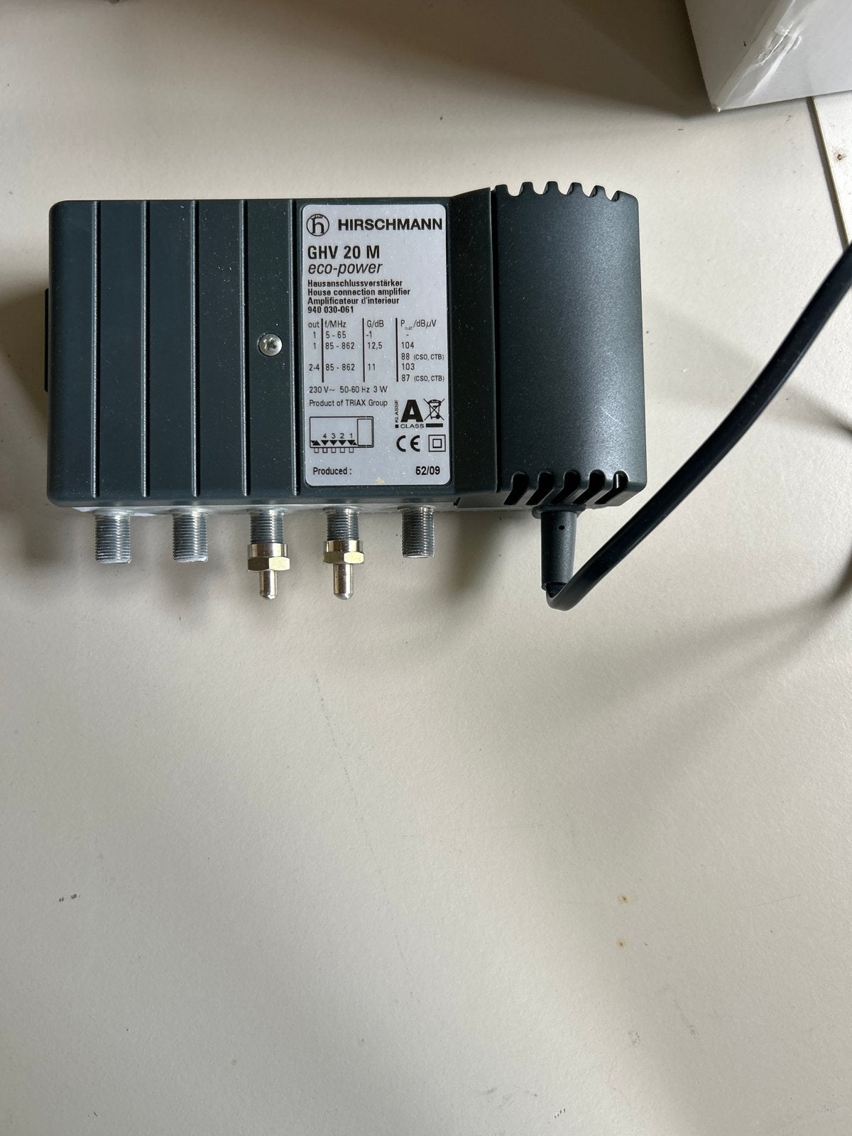 Hirschmann GHV 20 M eco-power huisversterker, Ophalen of Verzenden, Gebruikt, Overige merken
