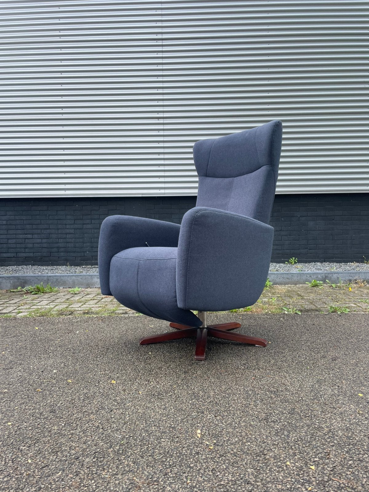 XL stoffen prominent sorisso relax fauteuil relaxstoel blauw, Ophalen, Minder dan 75 cm, 50 tot 75 cm, A