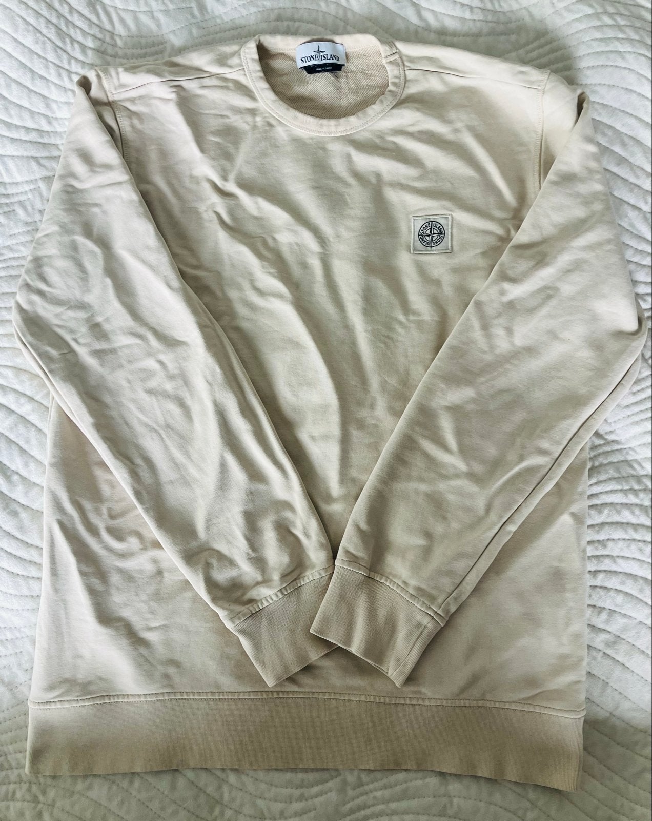 Gedragen Stone Island Crème Sweatshirt, Verzenden, Gedragen, Maat 48/50 (M), Beige