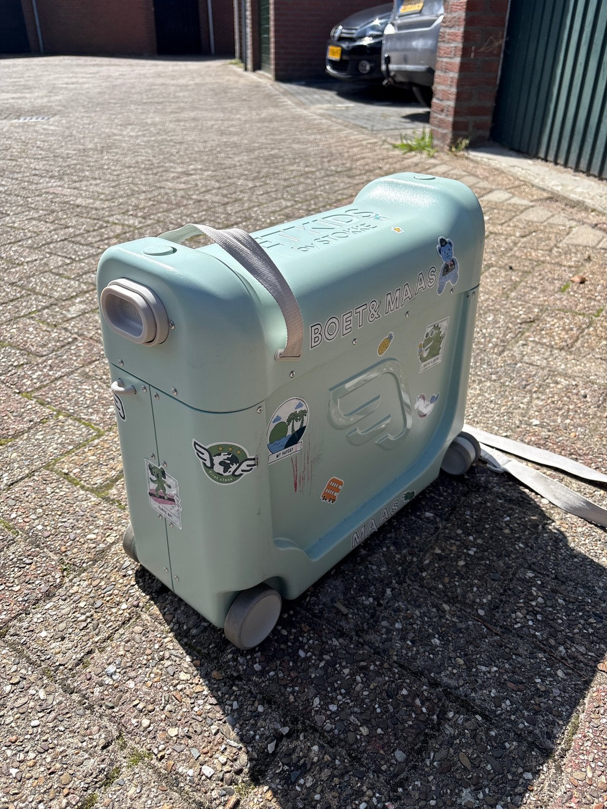 JetKids by Stokke BedBox Koffer - Mintgroen, Ophalen, Zo goed als nieuw
