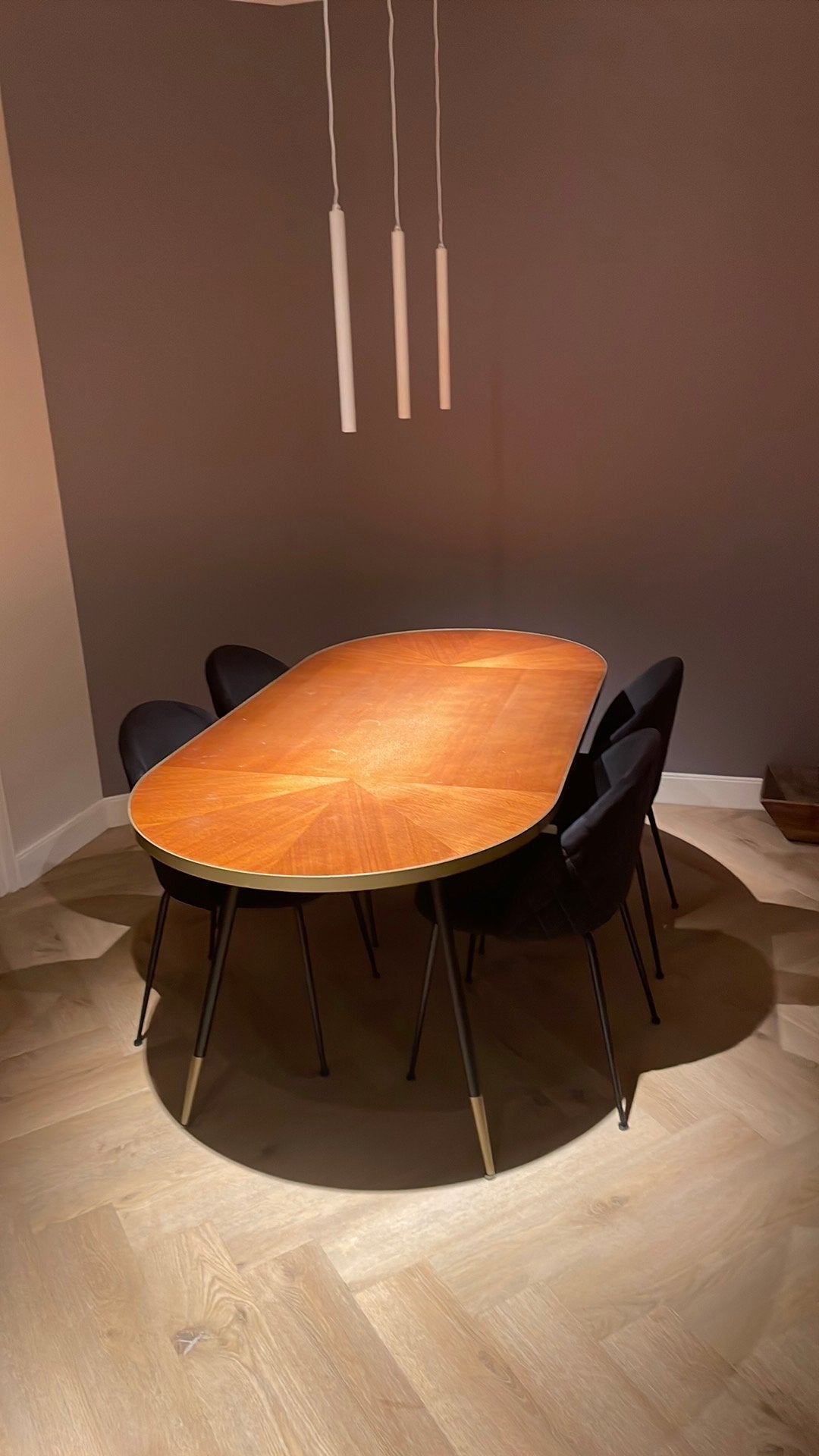Hippe eettafel set, Zo goed als nieuw, 150 tot 200 cm, Rechthoekig, 50 tot 100 cm