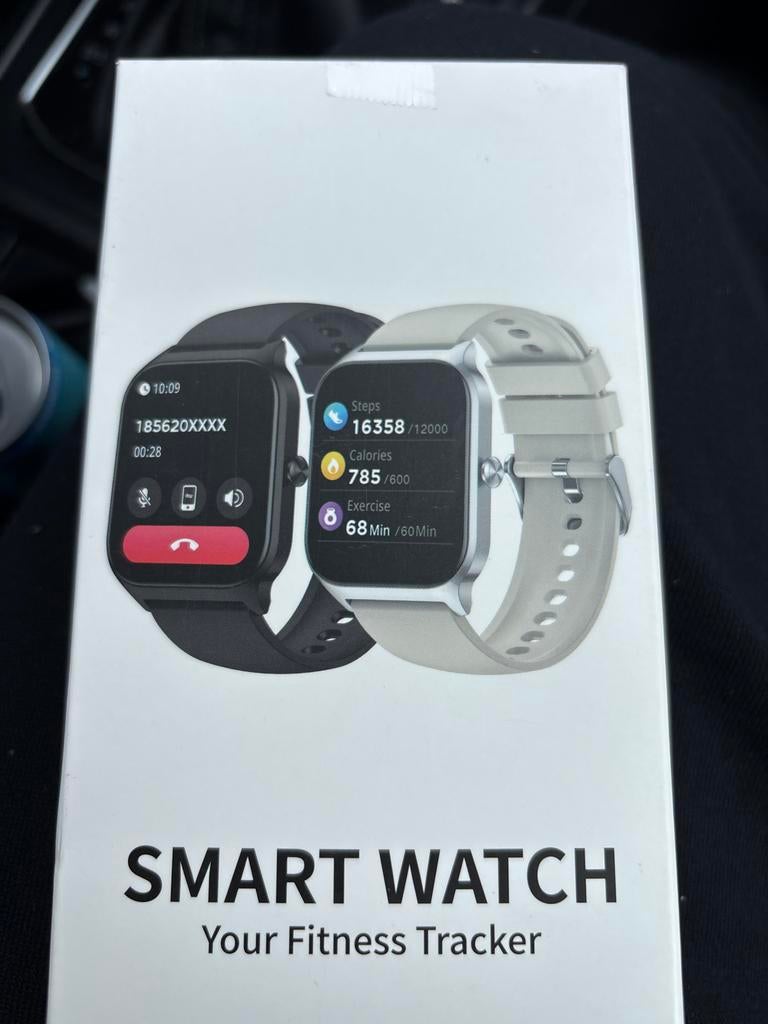 Smartwatch - Jouw Fitness Tracker, Zwart, Nieuw, Ophalen of Verzenden, Android