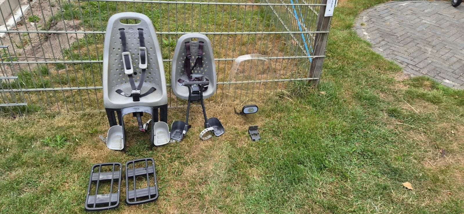 Jepp kinderstoel voor en achter voor op de fiets compleet me, Ophalen, Jepp, 9 t/m 36 kg, Gebruikt