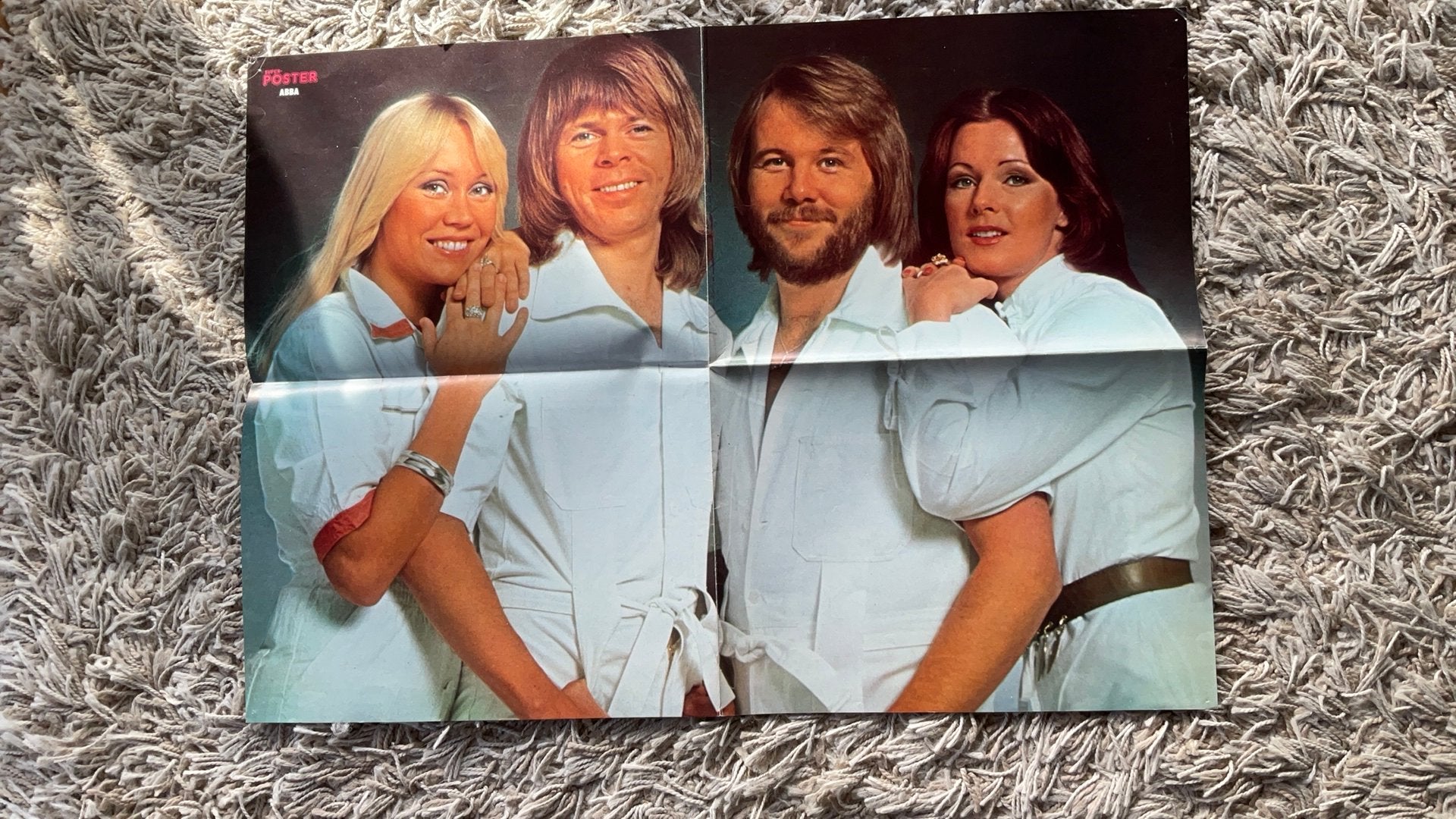 ABBA Super Poster, Ophalen of Verzenden, Gebruikt, Poster, Artwork of Schilderij