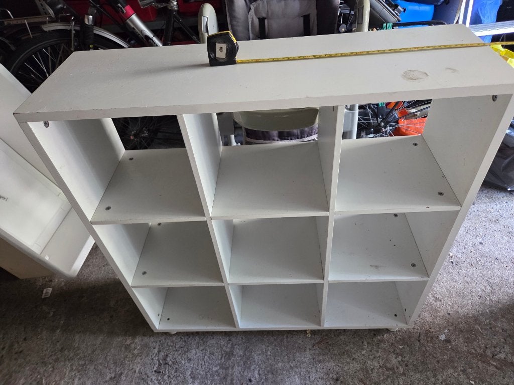 9 vaks kast - open - afm 84 cm-84 cm- 26 cm diep - kleur wit, Huis en Inrichting, Kasten | Overige, Ophalen, Zo goed als nieuw