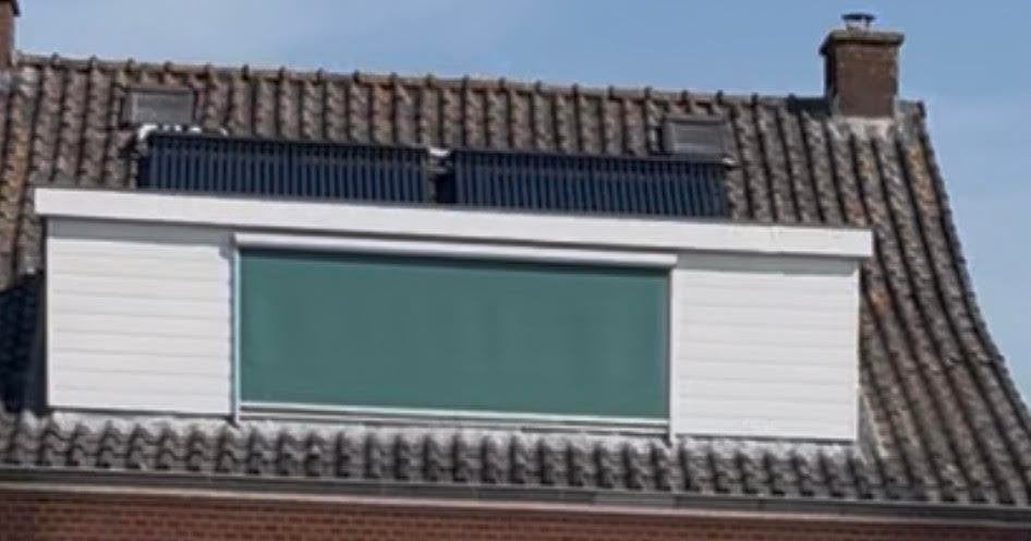 Zonne screen elektrisch, Tuin en Terras, Ophalen, Gebruikt, Elektrisch, 250 cm tot 450 cm