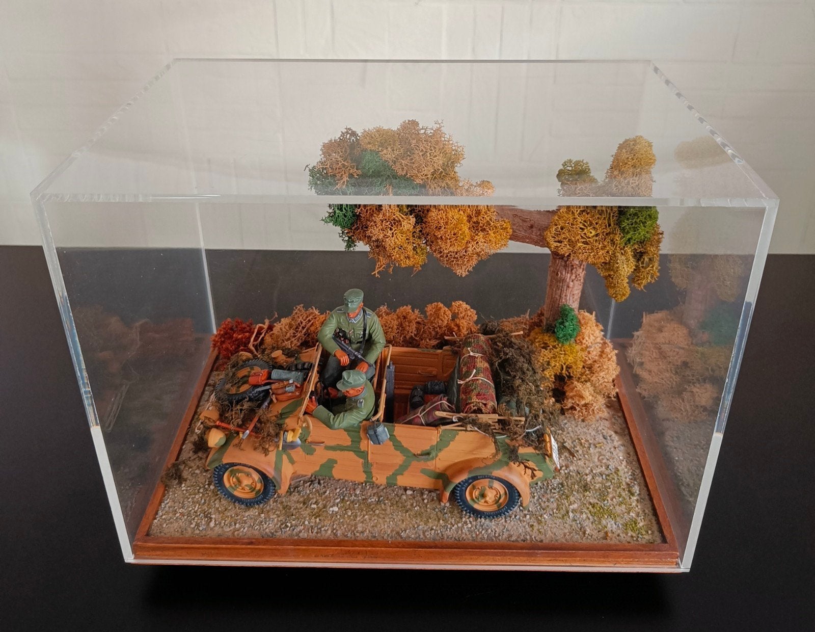 Verlinden Diorama met Kübelwagen en soldaten  1:16, Hobby en Vrije tijd, Ophalen, Zo goed als nieuw, Groter dan 1:35, Diorama