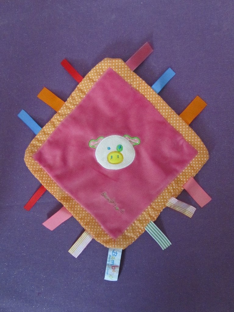 BAMBINO Knuffeldoekje - LABELDOEKJE VARKEN KNORRETJE, Overige merken, Overige typen, Ophalen of Verzenden, Met label
