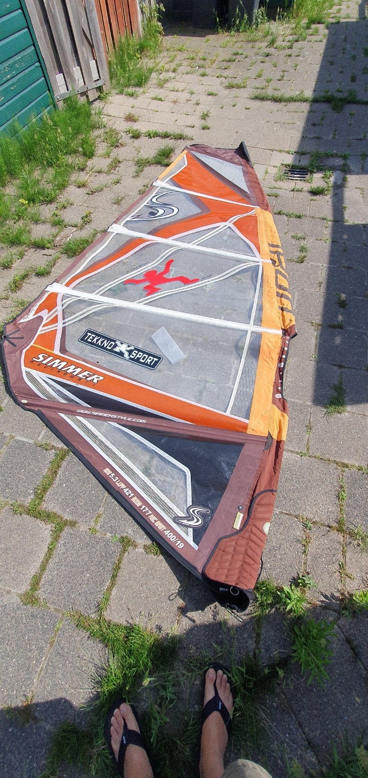 Simmer Iron 5.3, Watersport en Boten, Windsurfen, Ophalen, Gebruikt, Zeil