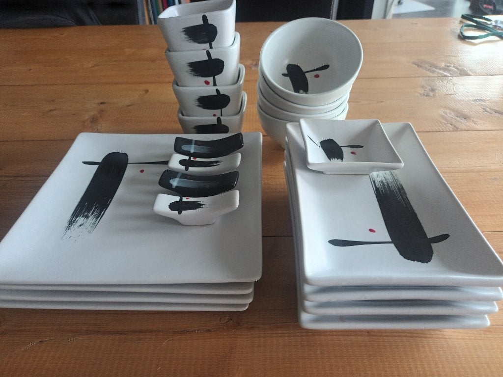 Sushi serviesset, Huis en Inrichting, Keuken | Servies, Ophalen, Aziatisch, Overige merken, Keramiek
