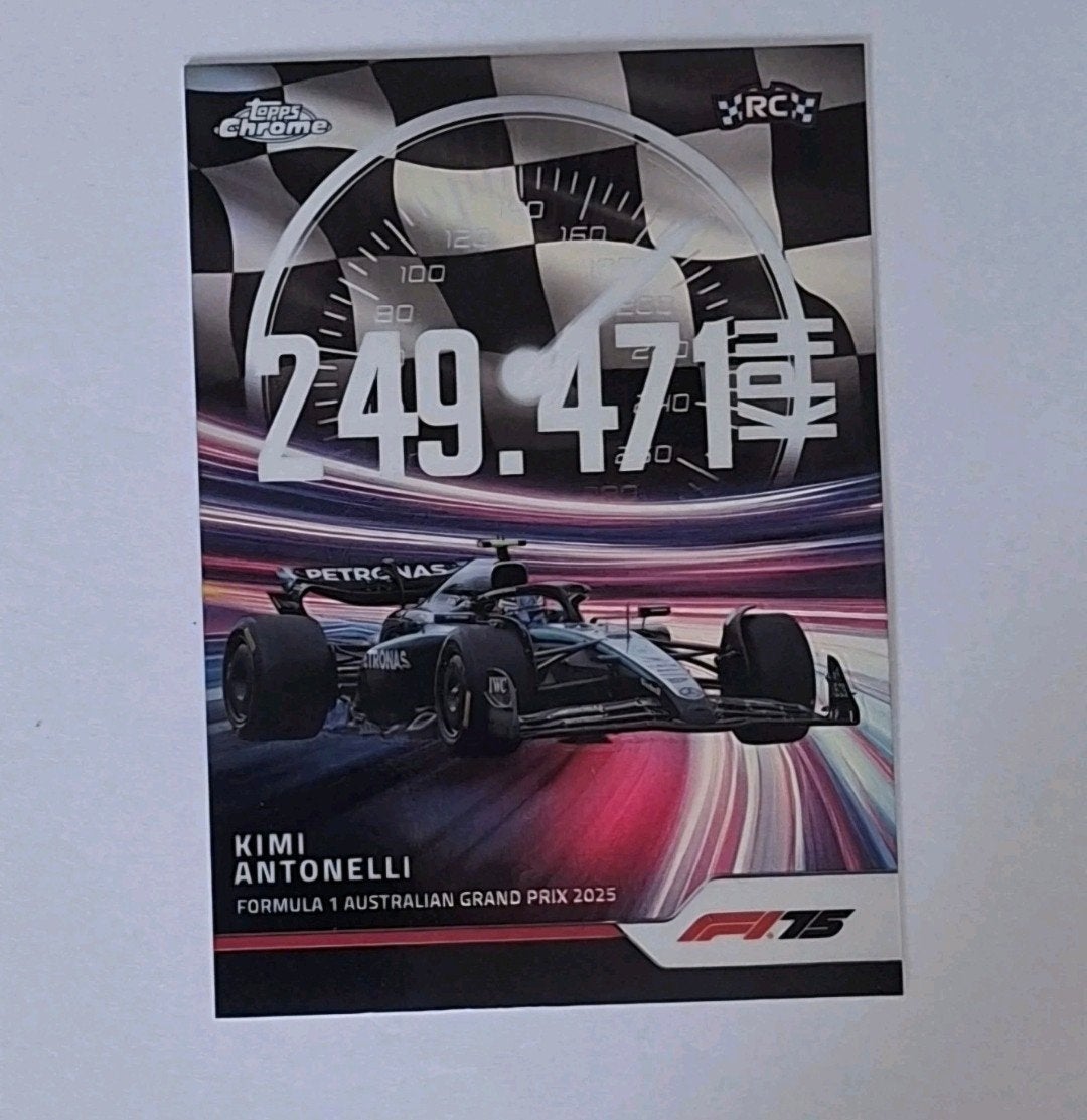 Topps Chrome Kimi Antonelli F1 Australian GP 2025 kaart, Ophalen of Verzenden, Zo goed als nieuw, Formule 1