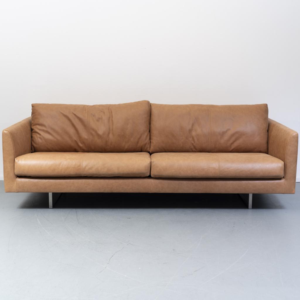ACTIE! Montis Axel Bank 3,5-zits/218cm Buffaloleder - Cognac