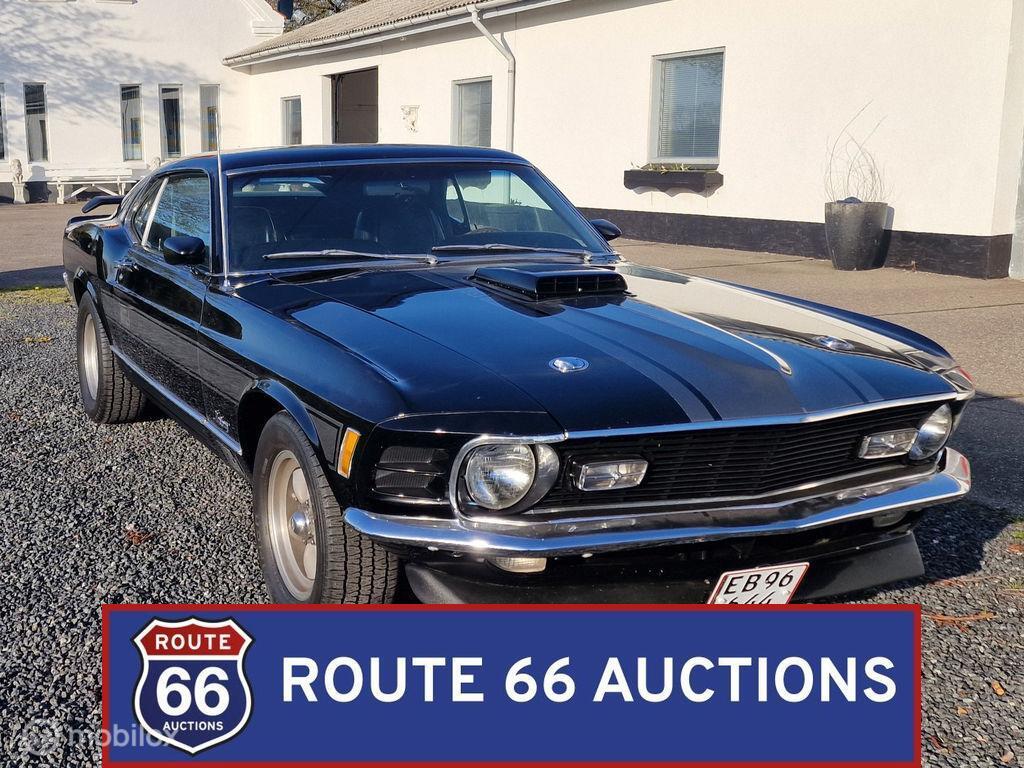 Ford Mustang Mach 1 | 1970 | Route 66 Auctions, Auto's, Overige carrosserieën, Zwart, Bedrijf, Handgeschakeld
