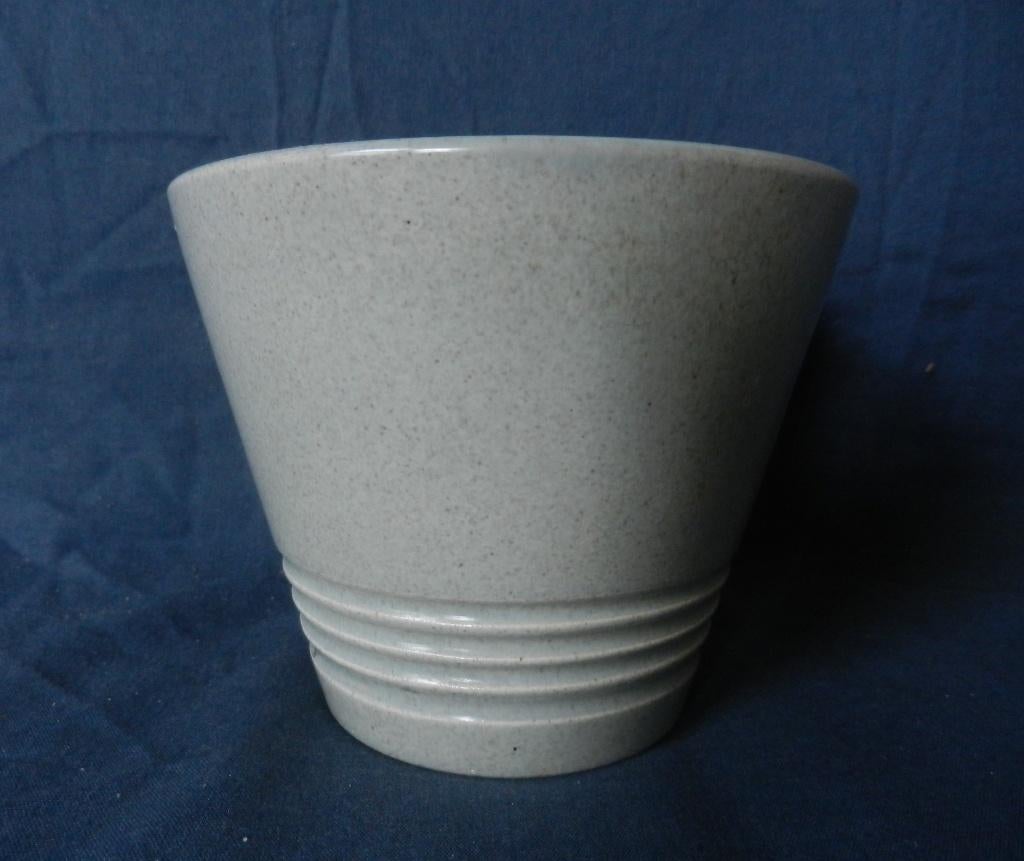 Blauw gespikkeld geglazuurde bloempot ADCO Groningen h 10 cm, Ophalen of Verzenden