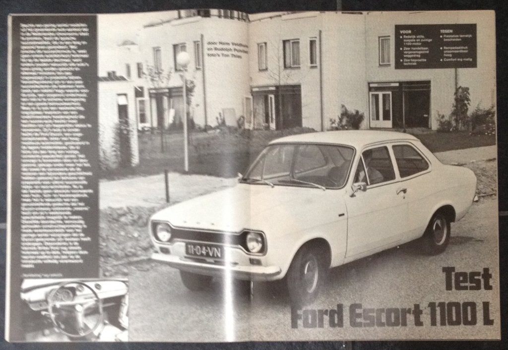 Ford Escort 1 ( 1100 - 1300 - RS 2000 ) testen in Autovisie, Gelezen, Ford, Ophalen of Verzenden, Autovisie