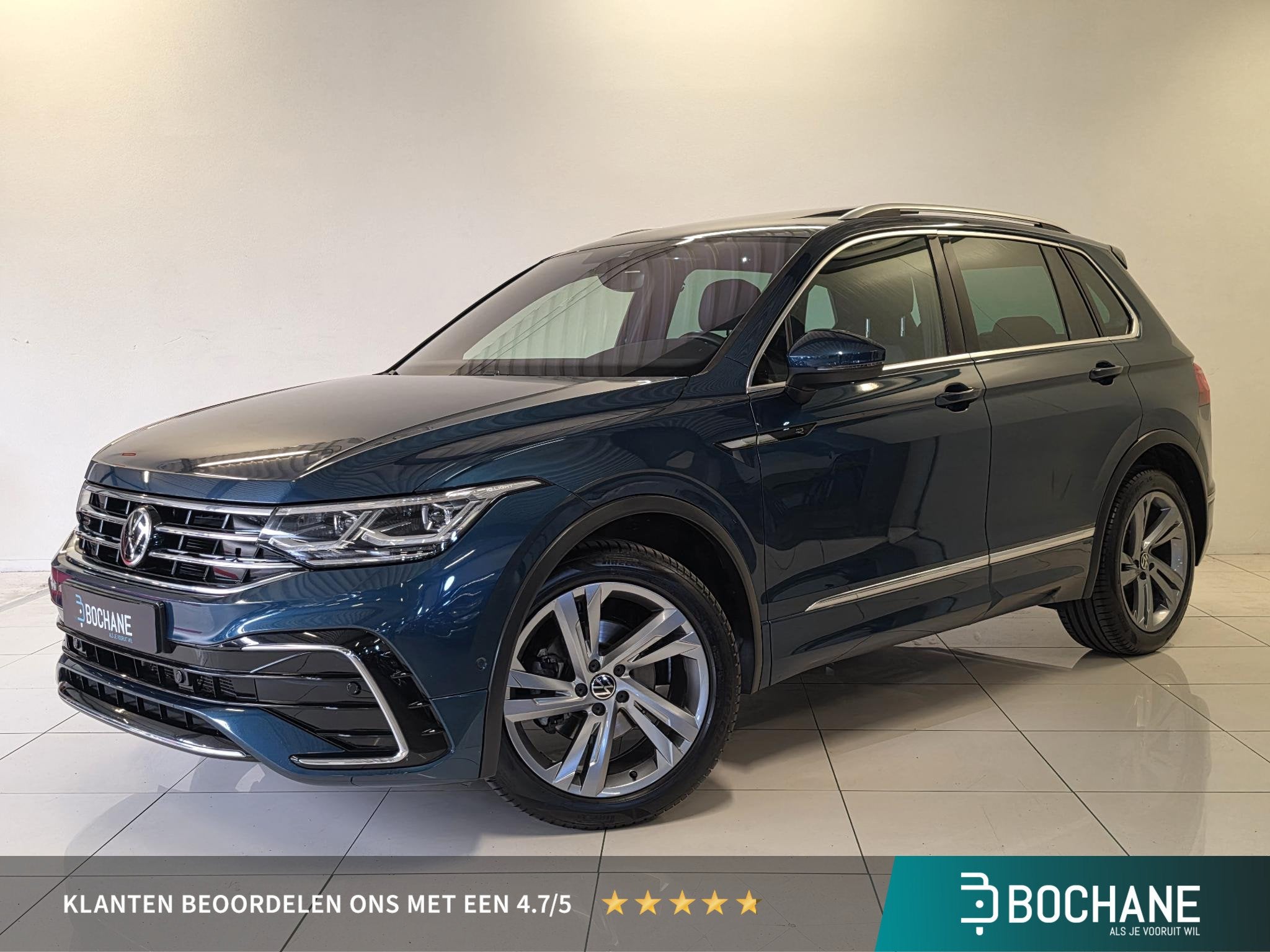 Volkswagen Tiguan 1.5 TSI R-Line Business+ | Panoramadak | C, Auto's, 1441 kg, Stof, 4 cilinders, Blauw