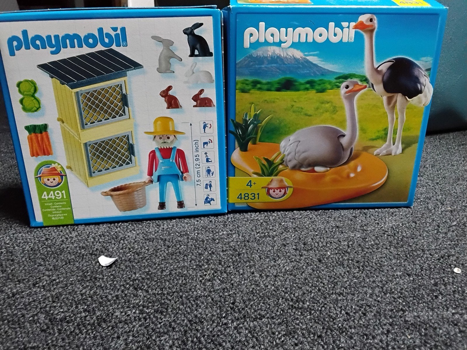 Playmobil Konijnenhok en Struisvogels (4491 & 4831), Ophalen of Verzenden, Zo goed als nieuw