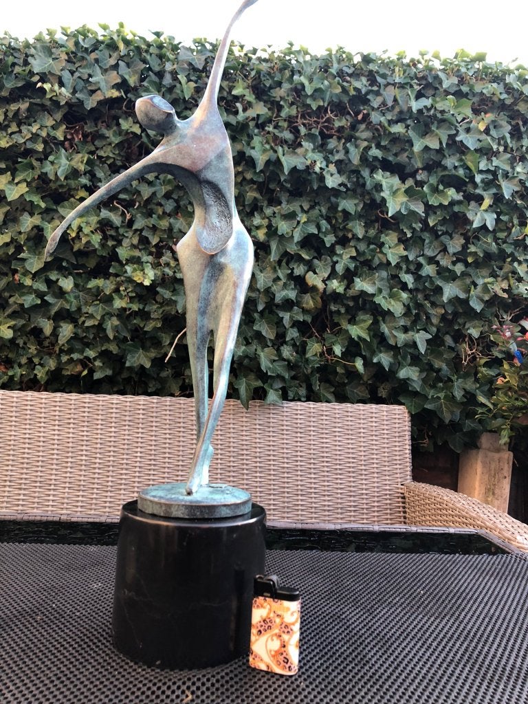 bronzen Art moderne vrouw danseres danser, Antiek en Kunst, Kunst | Beelden en Houtsnijwerken, Ophalen of Verzenden, Brons, Abstract