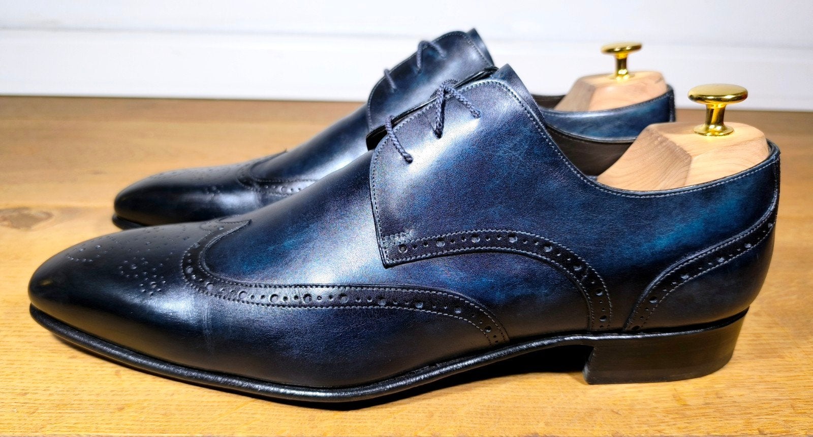 Harris Firenze exclusieve herenschoenen maat 11,5 / 46,5, Ophalen, Harris, Blauw, Zo goed als nieuw