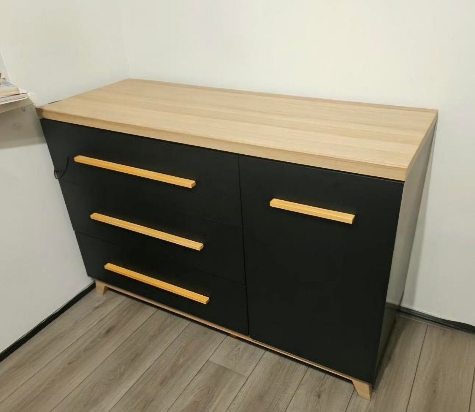 Commode 3 Laden/1 Deur TWF Bradford, Kinderen en Baby's, Kinderkamer | Commodes en Kasten, Ophalen, Gebruikt, 50 tot 70 cm, 105 cm of meer