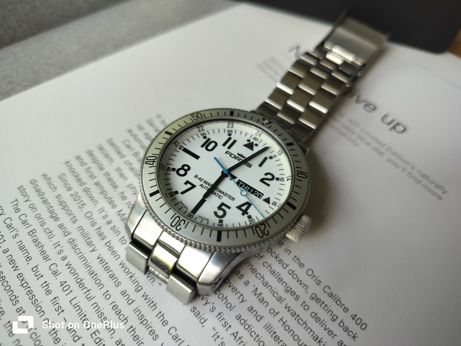 Fortis B-42 Marinemaster Automatic Horloge - Bijzonder Mooi, Ophalen of Verzenden, Zo goed als nieuw, Leer, Overige merken