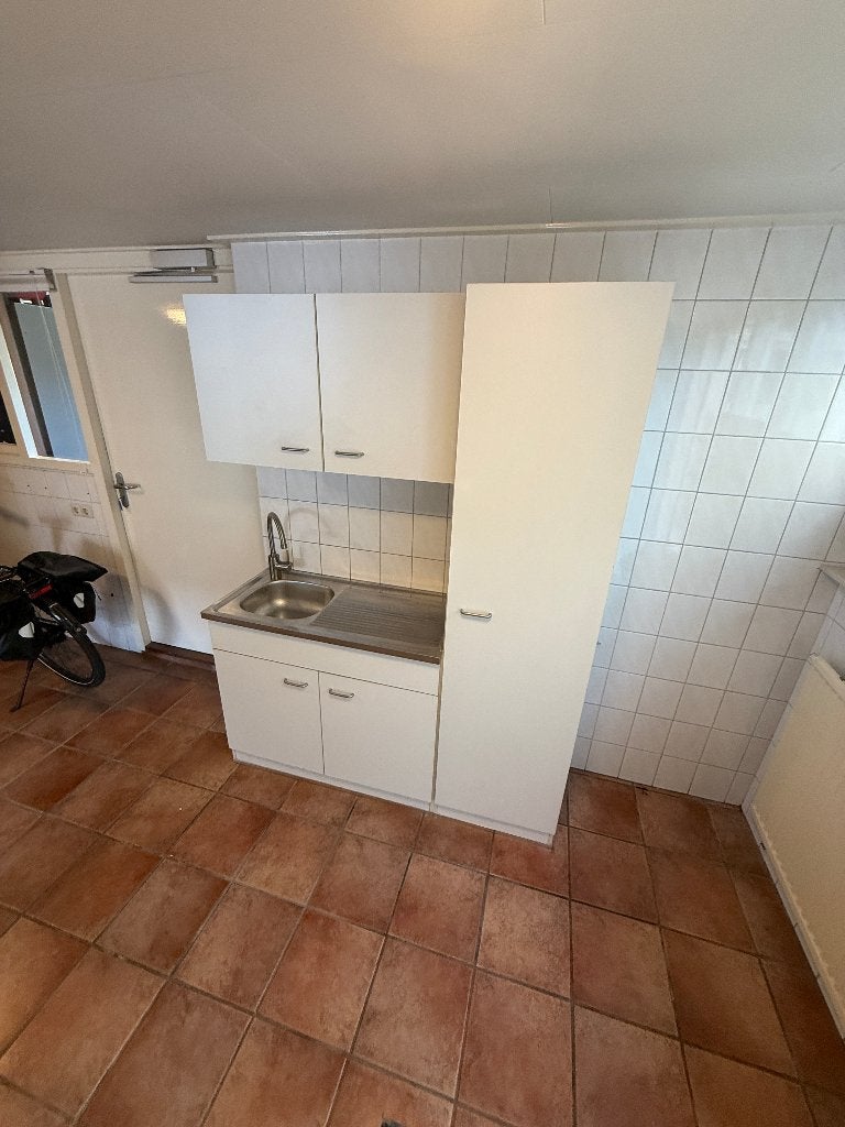 Bribus keukenblok wit + bovenkastjes, hoge kast, rvs kraan, Huis en Inrichting, Keuken | Complete keukens, Ophalen, Gebruikt, Wit