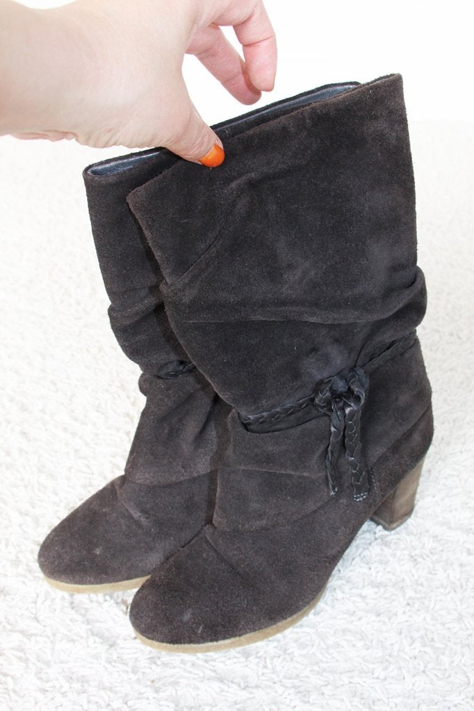 Mooie Linea Zèta Suede Dames Laarzen 2 (Maat 38) s14 € 40,-, Kleding | Dames, Schoenen, Hoge laarzen, Zwart, Linea Zèta, Ophalen of Verzenden