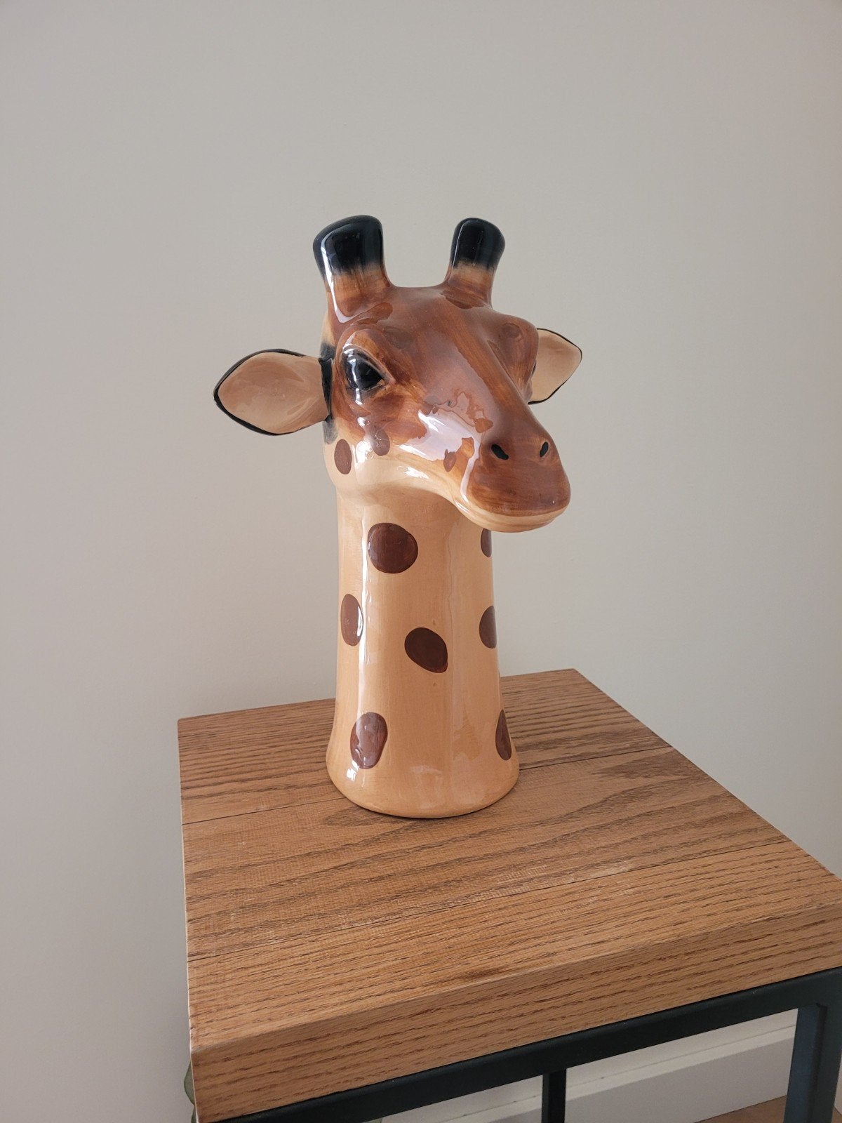 Keramische Giraffe Vaas/Decoratie, Ophalen, Zo goed als nieuw, Bruin, Steen/keramiek