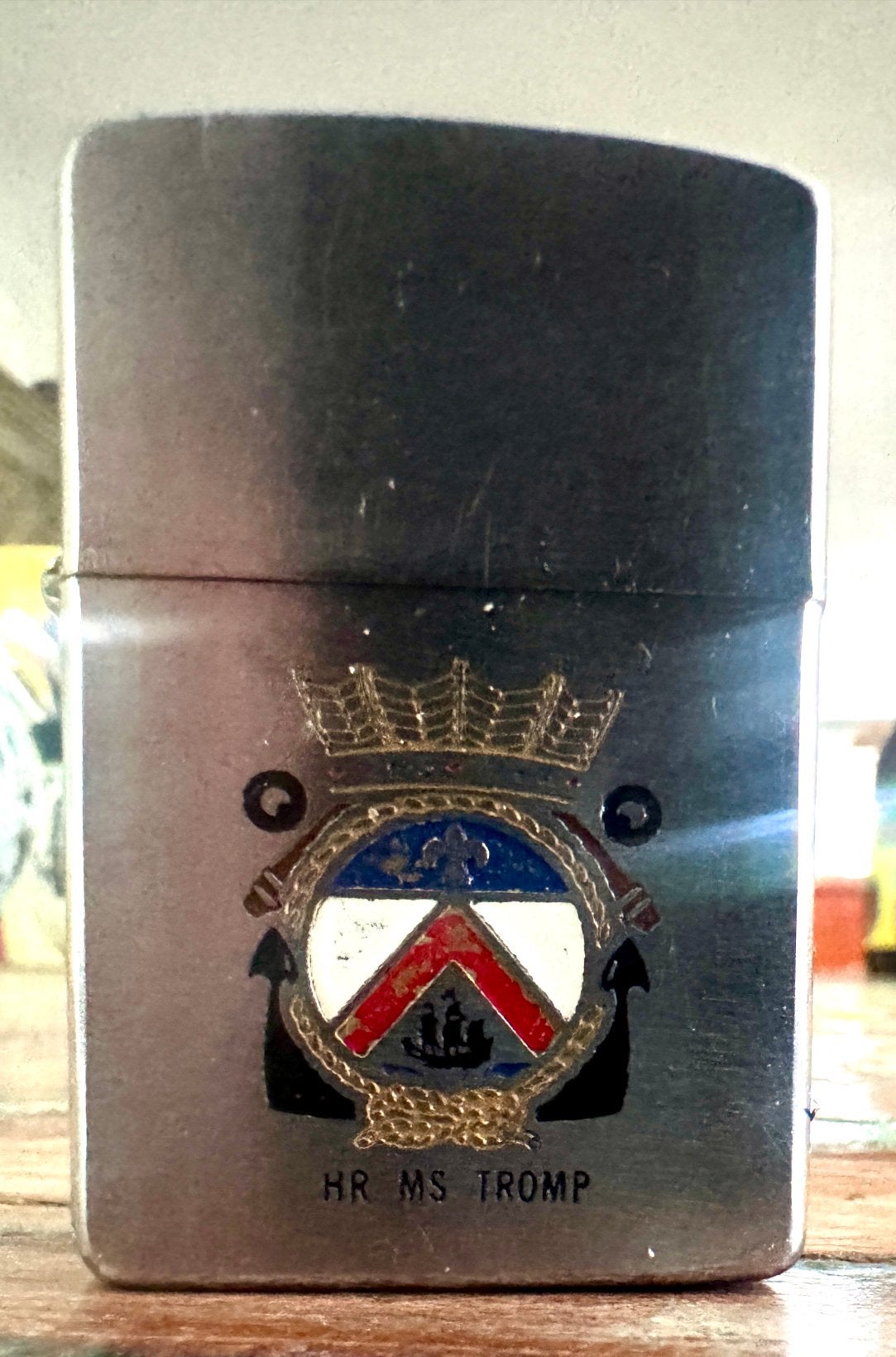 Zippo aansteker Hr.Ms. Tromp (F803) origineel, Ophalen, Gebruikt, Aansteker