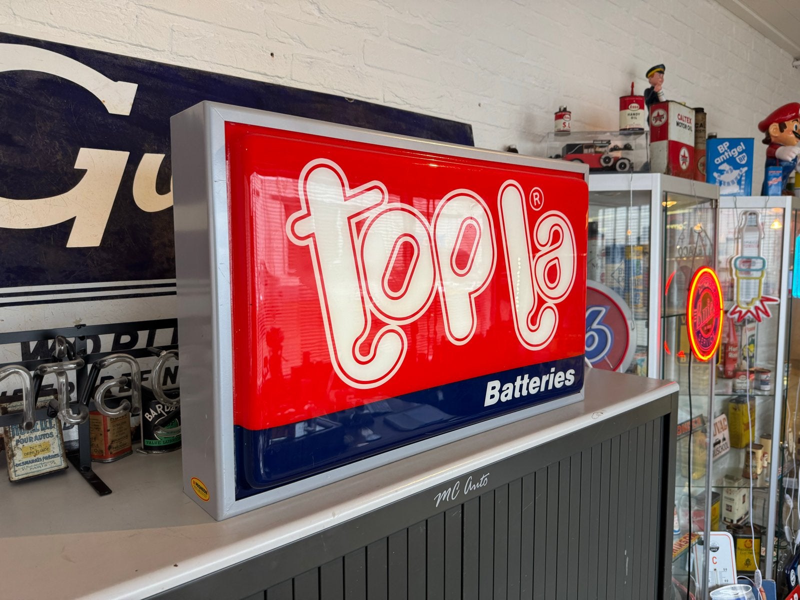 Topla Accu Lichtbak - Reclamebord, Ophalen, Gebruikt, ., Lichtbak of (neon) lamp