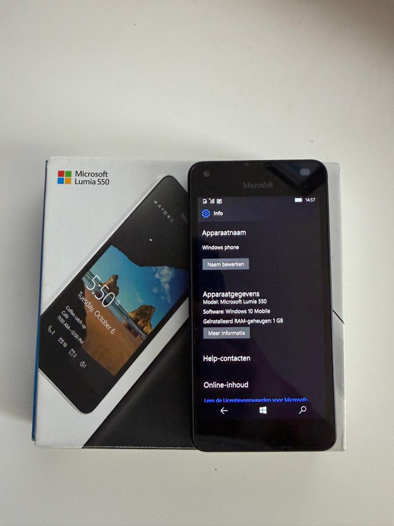Microsoft Lumia 550 - Zwart, met doos, Overige modellen, Nieuw, 3 tot 6 megapixel, Ophalen of Verzenden