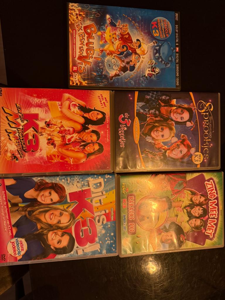 K3 dvds., Cd's en Dvd's, Alle leeftijden, Ophalen of Verzenden, Zo goed als nieuw
