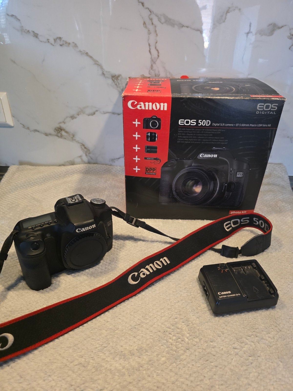 Canon EOS 50D Body + accu, lader, doos en handleidingen, Ophalen of Verzenden, Canon, Geen optische zoom