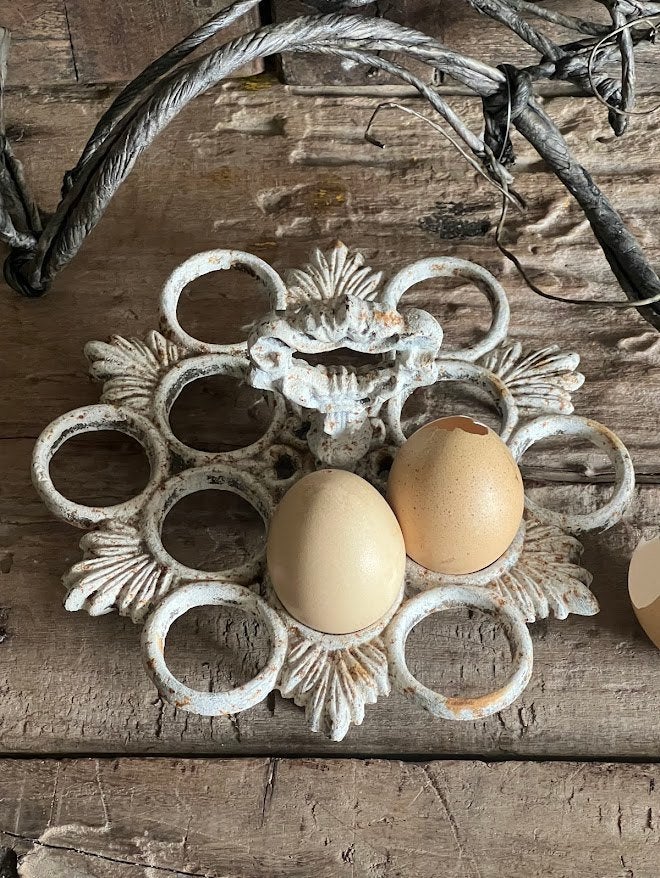 Brocante gietijzeren eierrekje, Ophalen of Verzenden